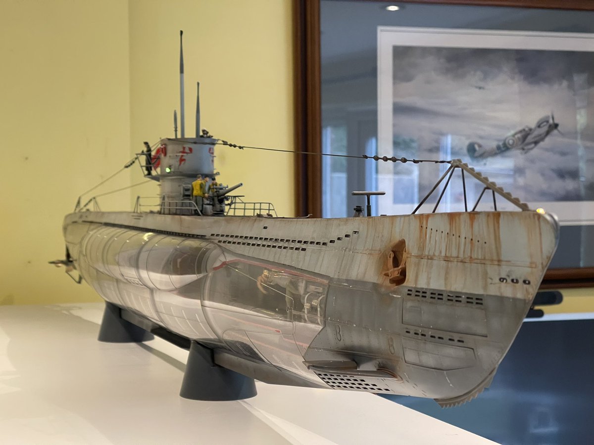 DadZedds's tweet photo. Finished the Trumpeter 1/48 U-Boat. It’s huge. Sound on! https://t.co/FNLNPW31JG