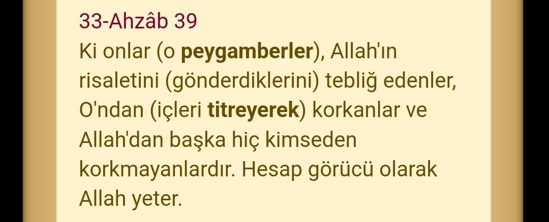 "Allah dostlarına korku yoktur. Onlar mahzun dahi olmayacaklardır. Onlar ki iman etmiş, takvaya ermişlerdir..."