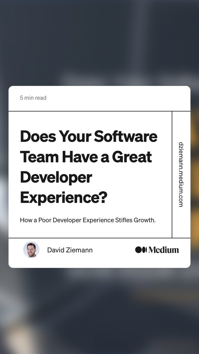 Never heard of #developer experience?

Just like UX, investing in DX can help your teams work efficiently and enjoy building #software every day.

dziemann.medium.com/does-your-soft…