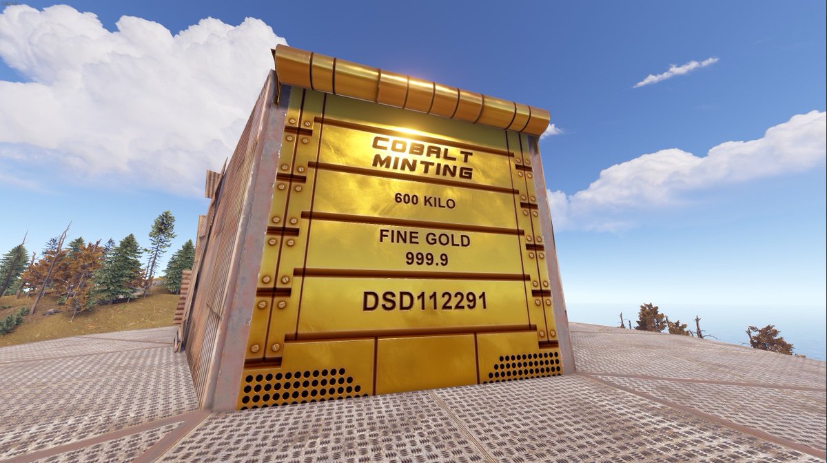 Thanks <a href="/FcpnchStds/">facepunch</a> for the accept for <a href="/playrust/">Rust</a> ! Get the Minted Gold Garage Door here: store.steampowered.com/itemstore/2524…