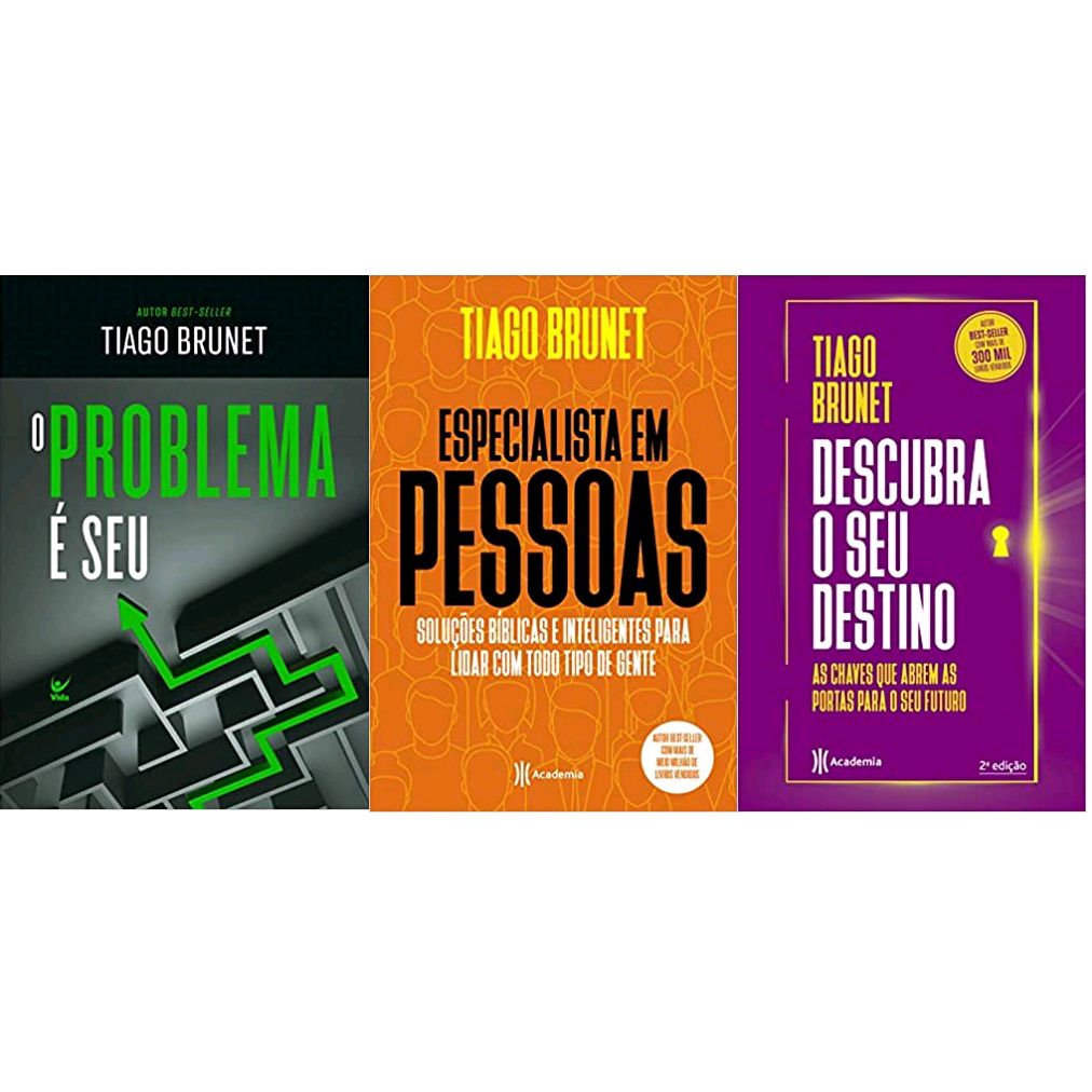 vemclamaradeus's tweet photo. 💥KIT 3 LIVROS TIAGO BRUNET O Problema É Seu + Especialista em pessoas + Descubra o seu destino por R$120,00🔥. 
📌Compre na Shopee agora! https://t.co/B90FApRHUe https://t.co/JhfUtLaWzw