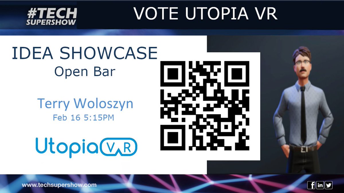 Join us at the IDEA Showcase to experience innovation, disruption, evolution and acceleration! This event is a must-attend for tech enthusiasts and startups. VOTE UTOPIA VR #IDEAShowcase #TECHSUPERSHOW #Startups #Disruptive #Innovation #Evolution #Entrepreneurship