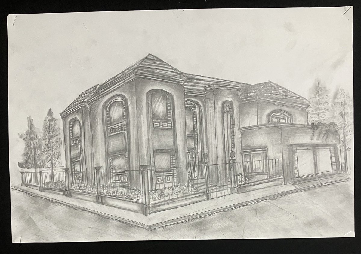 DatArtClassTho's tweet photo. Some #2pointperspective artwork on display @LandrumMS @springbranch_va #middleschoolart More to come later βΊοΈ https://t.co/WcdcWzvM64