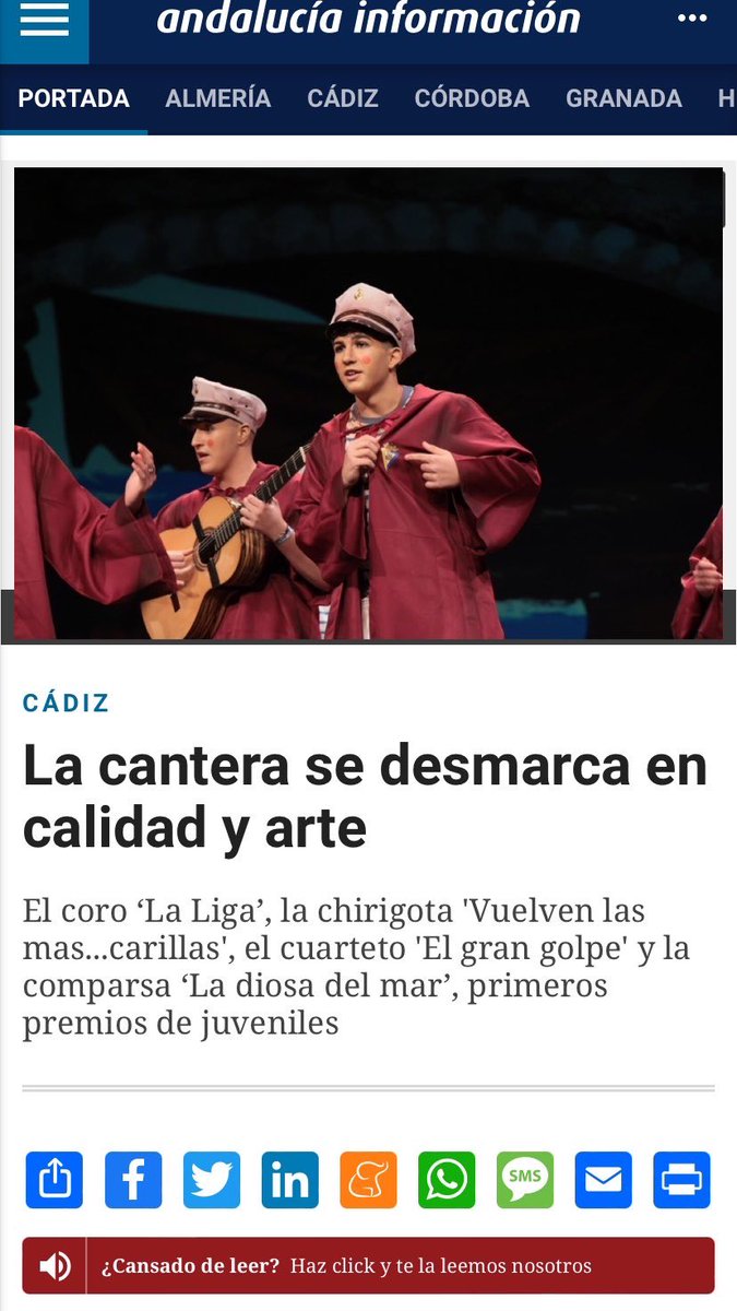Salgo en el periódico que chuleria