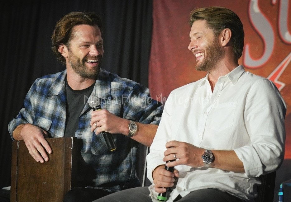 FudgeTexas's tweet image. So many laughs with J2 @JensenAckles @jarpad #SPNKC @CreationEnt