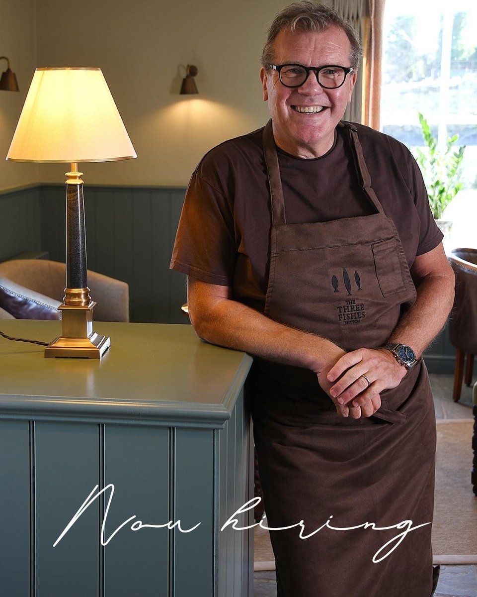 The Three Fishes Mitton (@3fishesmitton) on Twitter photo We are looking to add to our creative and enthusiastic team. Experience isn't everything as your skills will be nurtured under the tutelage of <a href="/NigelHaworth/">Nigel Haworth</a> himself.
For more than just another job - send your CV to our General Manager mark@thethreefishes.co.uk We are looking to add to our creative and enthusiastic team. Experience isn't everything as your skills will be nurtured under the tutelage of <a href="/NigelHaworth/">Nigel Haworth</a> himself.
For more than just another job - send your CV to our General Manager mark@thethreefishes.co.uk
