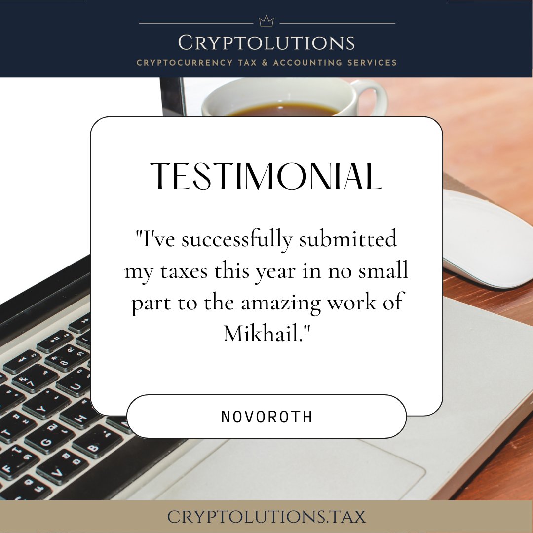 CryptolutionsTx's tweet image. Whether you&apos;re already using a third party tax calculator or you want to manage, clean, error check, and optimize your data- I can help! 
#cryptotaxhelp #cryptotax #cryptolutions #cryptotaxes #crypto #cryptocurrency #investments #taxcompliance