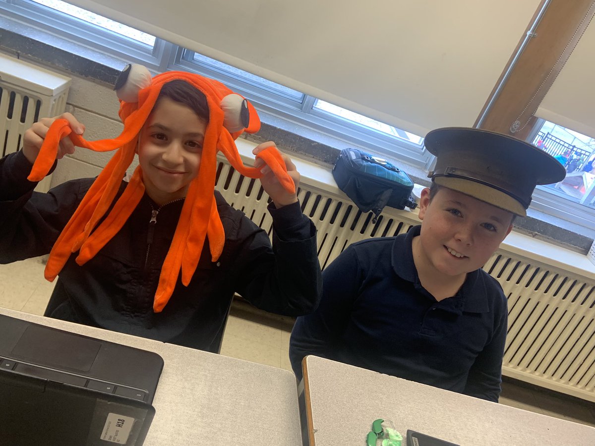 St.Denis went wacky with the Crazy Hat and Hair Day for Kids helping Kids week!! <a href="/niagaracatholic/">Niagara Catholic DSB</a> #kidshelpingkids