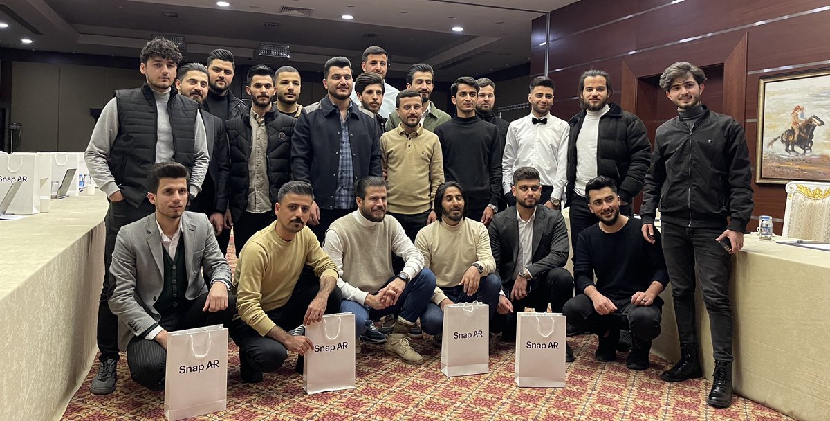 ss1v4r's tweet photo. We did it !
First LensFest Extended interview to learn more about AR world Thank you @SnapAR ,
Thanks for @zizoagha & @haval_zebari to organize the event in our city!
#LensFestErbil @SnapAR @SnapforDevs
@RayanZahab @joe_darko @OscarFalmer https://t.co/zpJ1VPfucK
