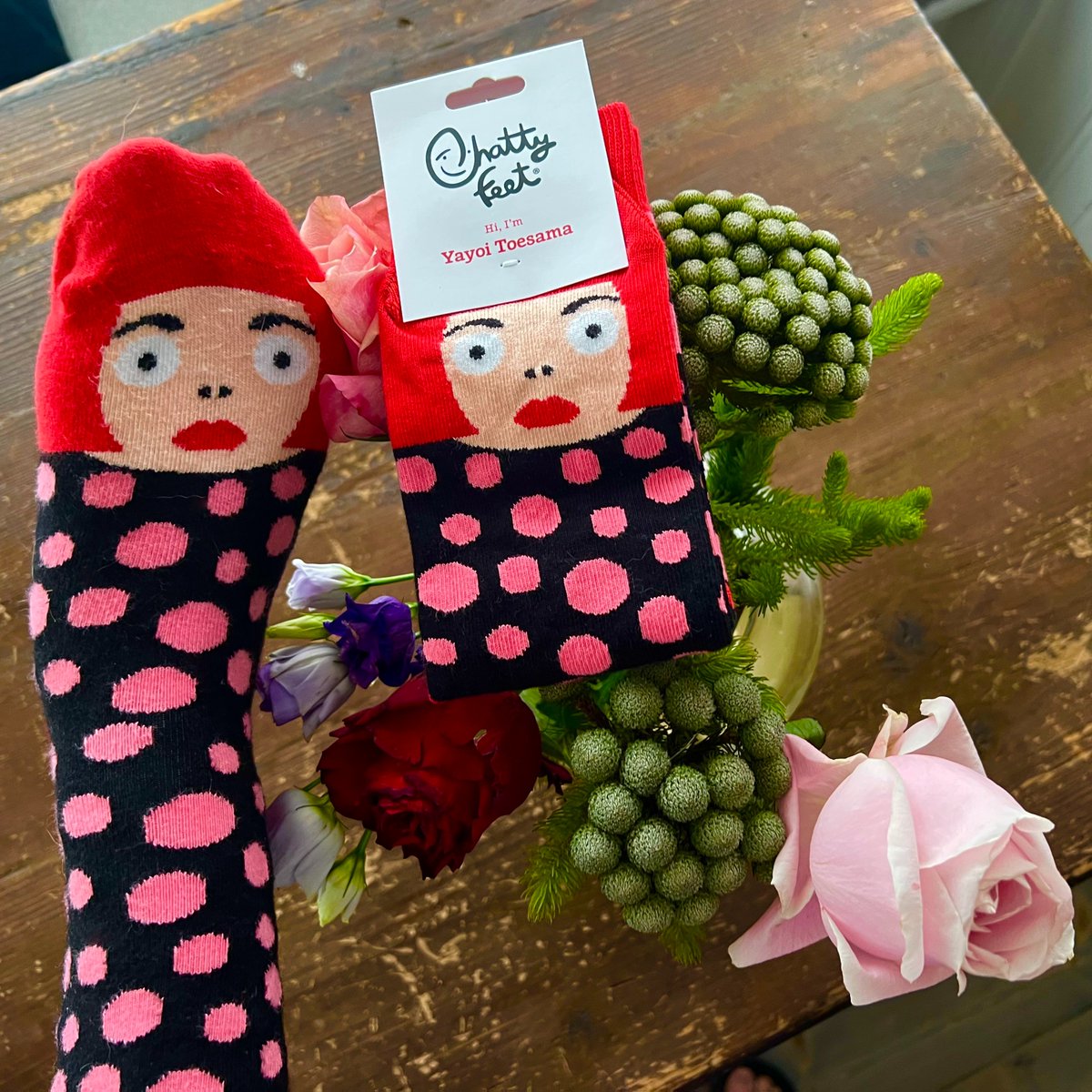 ChattyFeet's tweet photo. Just another dotty day with Yayoi Toesama!
https://t.co/bIT0dE1UMb #artsocks #chattyfeet #dots #characterdesign #illustrators https://t.co/YtHQu4zwm1