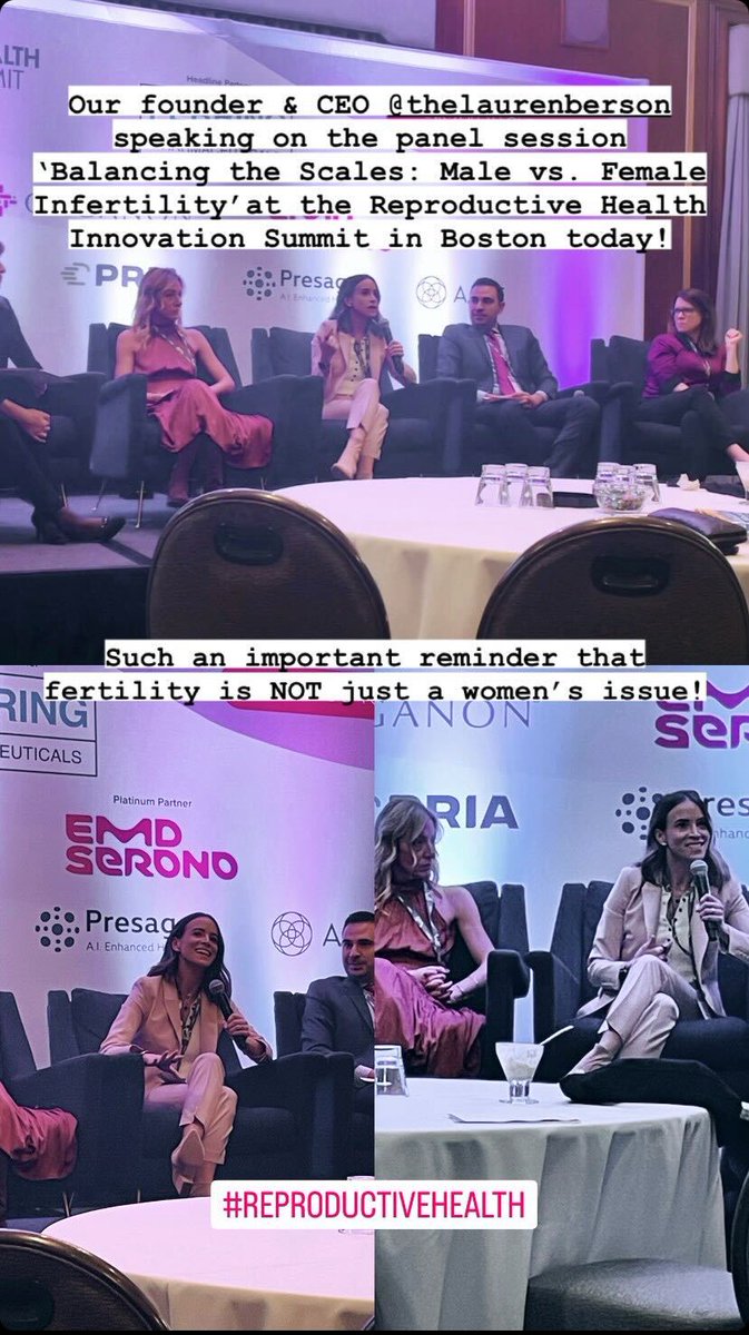 1/I was thrilled to speak at the Reproductive Health Summit today about the clear fact that infertility is a health issue, not a 'women's health' issue. It affects men and women equally! I was joined by amazing leaders in the space incl @RamyAbouGhayda @legacy @PosterityHealth