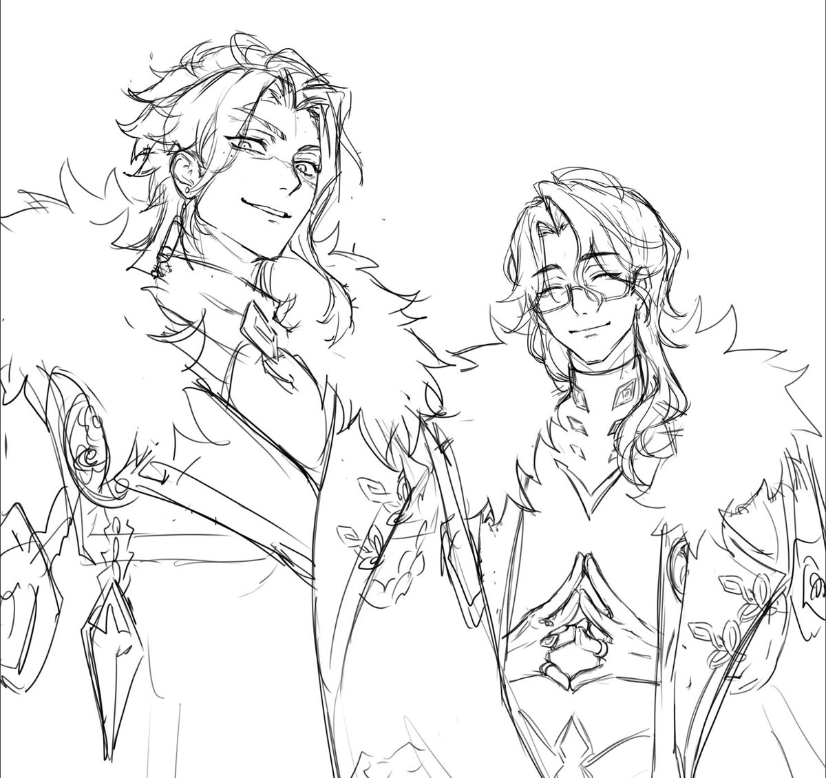 Just work in progress~ (I'm in love with them help...)
#GenshinImpact #dottore #Pantalone #Dottolone