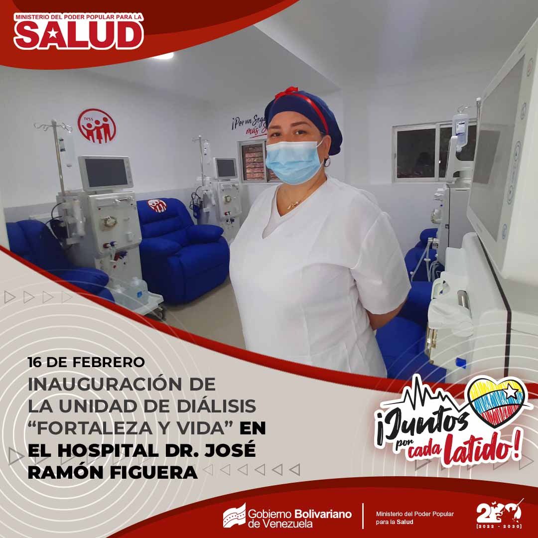 MagaGutierrezV's tweet photo. Inauguramos la Unidad de Diálisis “Fortaleza y Vida” en #Charallave estado #Miranda una obra de amor por nuestro pueblo heroico ue permitirá realizar tratamientos de hemodiálisis a 45 pacientes diariamente. Gracias presidente @NicolasMaduro #JuntosPorCadaLatido❤️ 
@HectoRodriguez https://t.co/nsBCVUdNcS