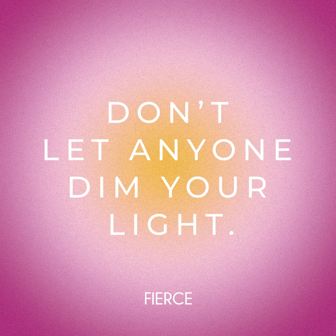 fiercebymitu's tweet photo. Don't Let Anyone Dim Your Light 📣
#FIERCE #FIERCELatina #FIERCEMovement #FIERCEMotivation https://t.co/yPNzaYHyp0