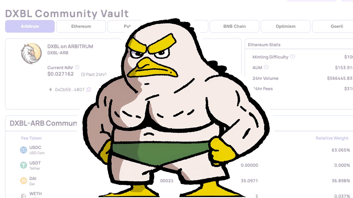 Have you checked the new  Community Vault? 

Here you can see the composition per each network in terms of stables and wrapped native tokens.

Check here 🦅
app.dexible.io/earn