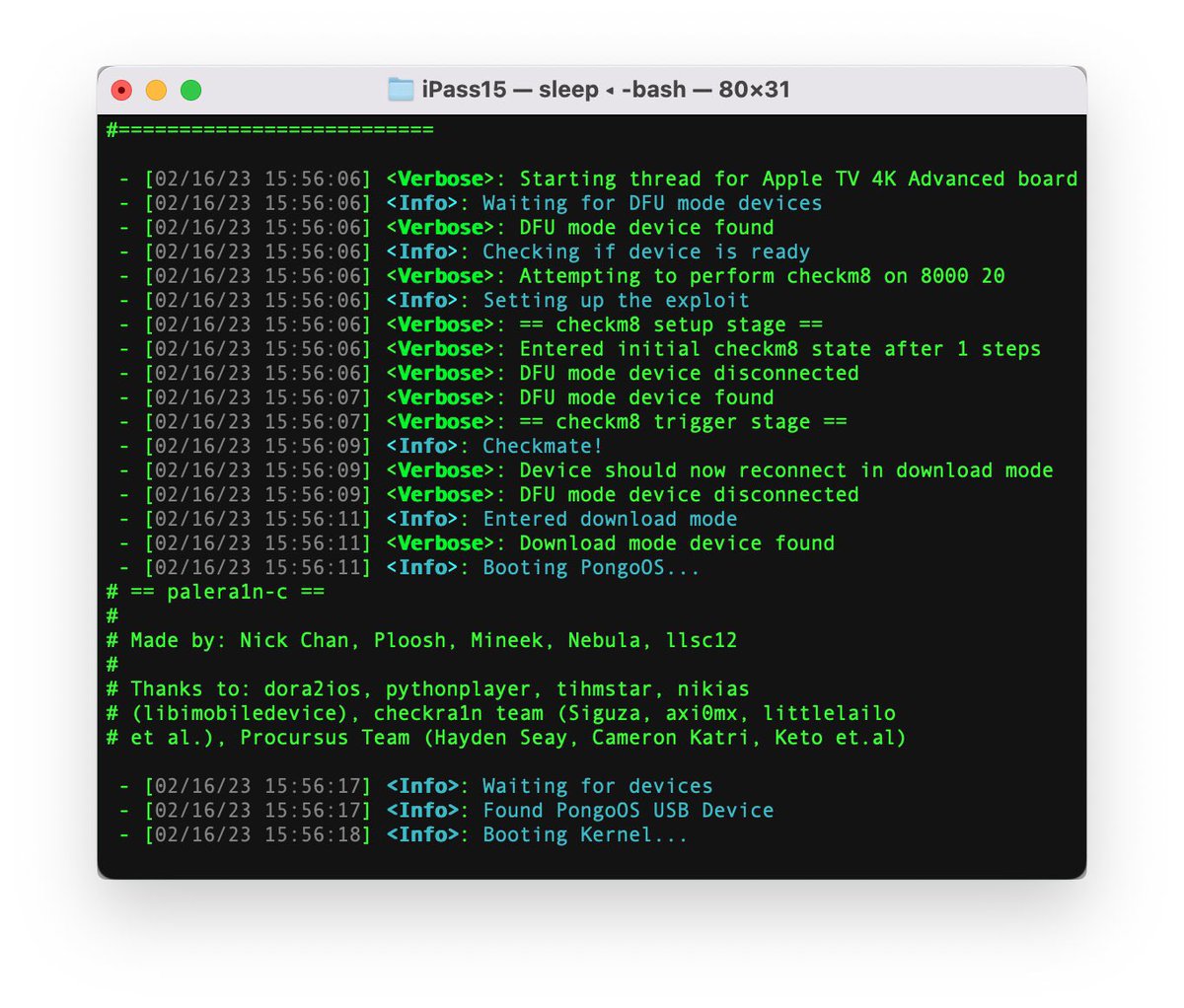 MrCreator1's tweet photo. Introducing iPass15!

Fastest iCloud Bypass tool yet. Less than 1 minute 30 seconds to complete! Made for MacOS.

Tethered iCloud Bypass iOS 15.X - 16.3 checkm8 devices
(very early release) 1.0
https://t.co/HEMB6qGuFM https://t.co/6N6BtUNThl