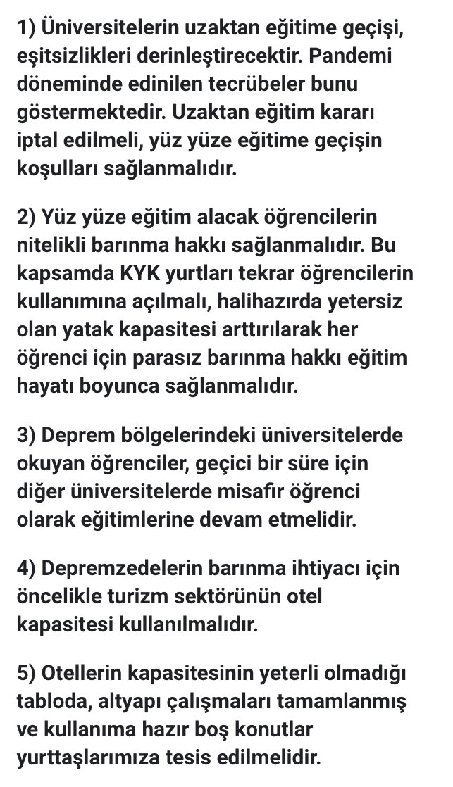 Yüz Yüze Eğitim İstiyoruz

Nitelikli eğitim hakkımızdır. Bu hakkımız için mücadele etmeye devam edeceğiz. Sen de imza ver, birlikte mücadele edelim: 
✍forms.gle/JPV54RkVNEDPLv…

#yüzyüzeeğitimistiyoruz #üniversitelerkapatılmasın #uzaktan