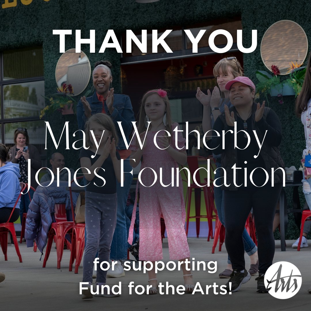 All year, we are celebrating our donors on Thank You Thursday! Thank you, May Wetherby Jones Foundation! You’re creating a healthy and vibrant community where everyone embraces art, contributes, and belongs.