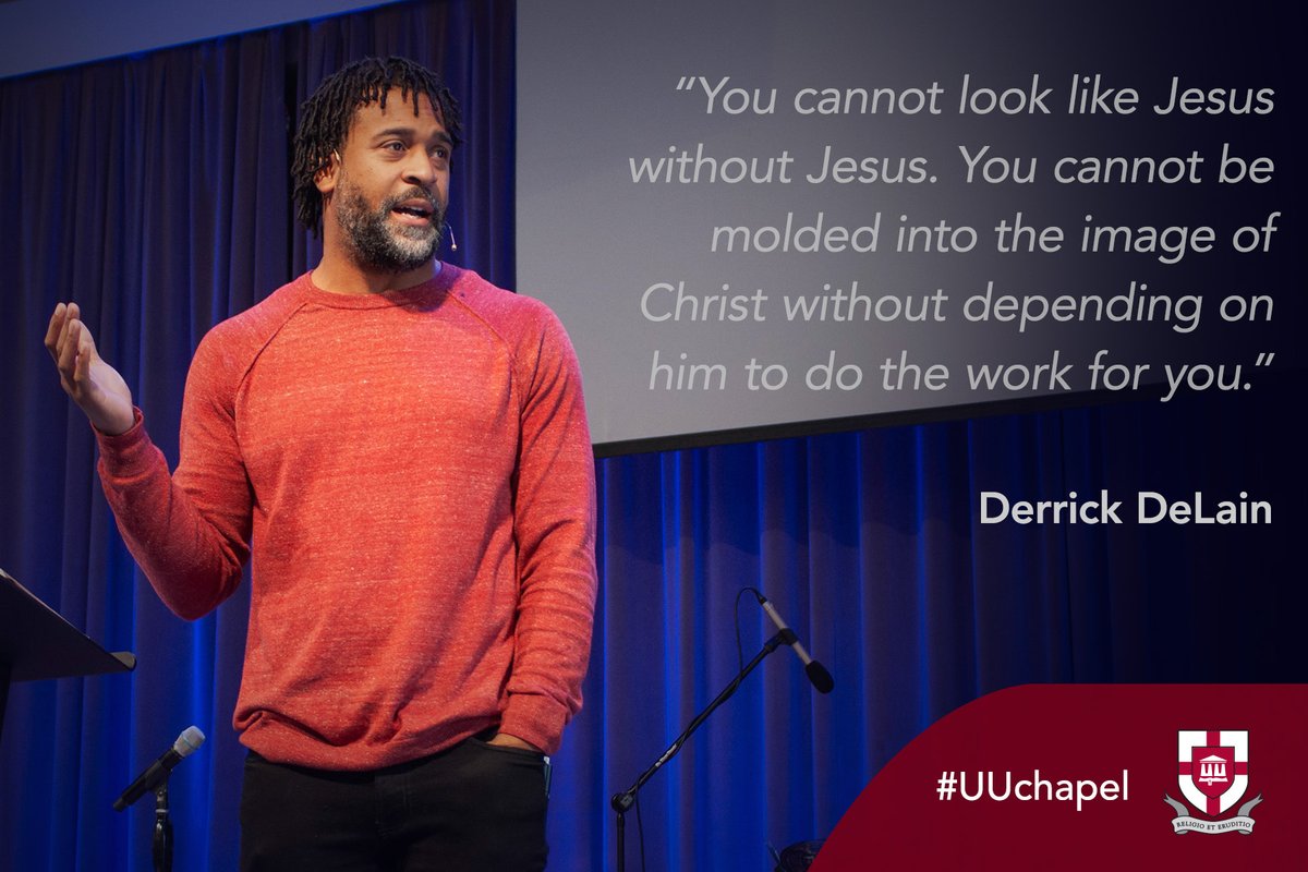 UnionUniversity's tweet image. Derrick DeLain, lead pastor of @ProclamationTN in Nashville, led our holiness and purity chapel series Wednesday! He spoke on John 15 and what it means to depend on Christ and to abide in him. 

Watch his full chapel message: livestream.com/uu/chapel/vide…
