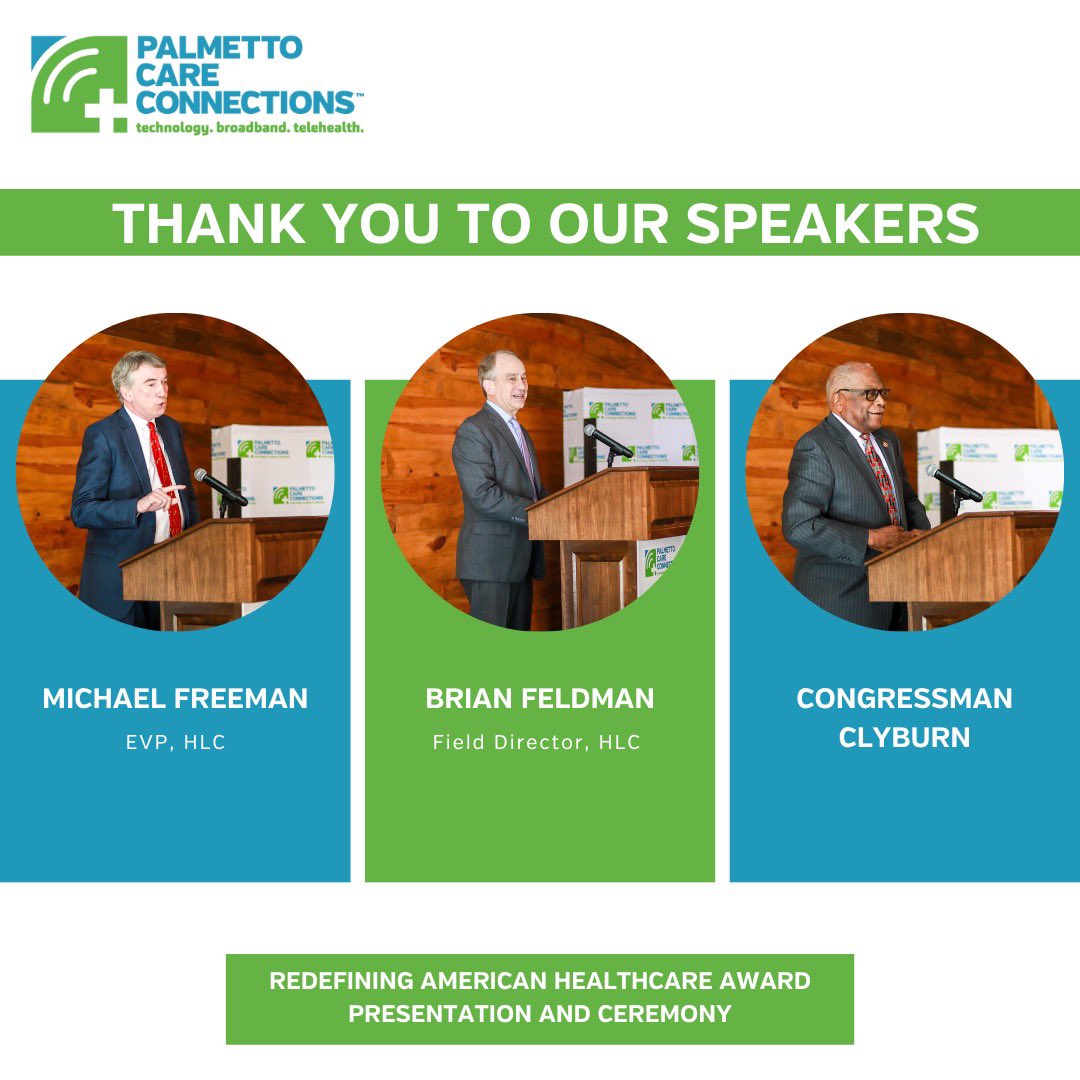 palmettocaresc's tweet photo. PCC would like to thank the speakers of the Redefining American Healthcare Award Presentation and Ceremony. 

We are grateful for the time and effort you all took to share your thoughts and experiences on redefining American healthcare and rural. 

#redefininghealthcare #PCC2023 https://t.co/ZODw8mtzgb