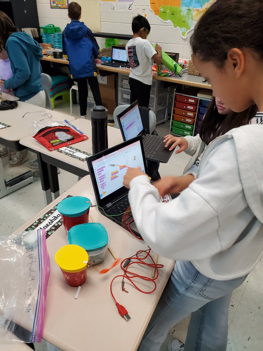 Logan McIntosh (@jloganmcintoshv) on Twitter photo These <a href="/LCPSLegacy/">Legacy Elementary</a> 5th graders are working with <a href="/regratz87/">Becca Gratz</a> to add a musical element to their instrument creations! This <a href="/csforlcps/">Loudoun County Computer Science Office</a> activity covered CS and TWO science units, sound and electricity. <a href="/makeymakey/">Makey Makey</a> and <a href="/GoogleCSFirst/">Google CS First</a> for the win! <a href="/agmteach/">Elizabeth Marple</a> These <a href="/LCPSLegacy/">Legacy Elementary</a> 5th graders are working with <a href="/regratz87/">Becca Gratz</a> to add a musical element to their instrument creations! This <a href="/csforlcps/">Loudoun County Computer Science Office</a> activity covered CS and TWO science units, sound and electricity. <a href="/makeymakey/">Makey Makey</a> and <a href="/GoogleCSFirst/">Google CS First</a> for the win! <a href="/agmteach/">Elizabeth Marple</a>