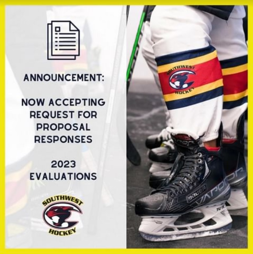 @SWHockeyassoc is considering the utilization of qualified, independent evaluators for the upcoming 2023 evaluations. If interested in completing a RFP, please reach out to asst-evaluations@southwesthockey.ca Closes March 15, 2023