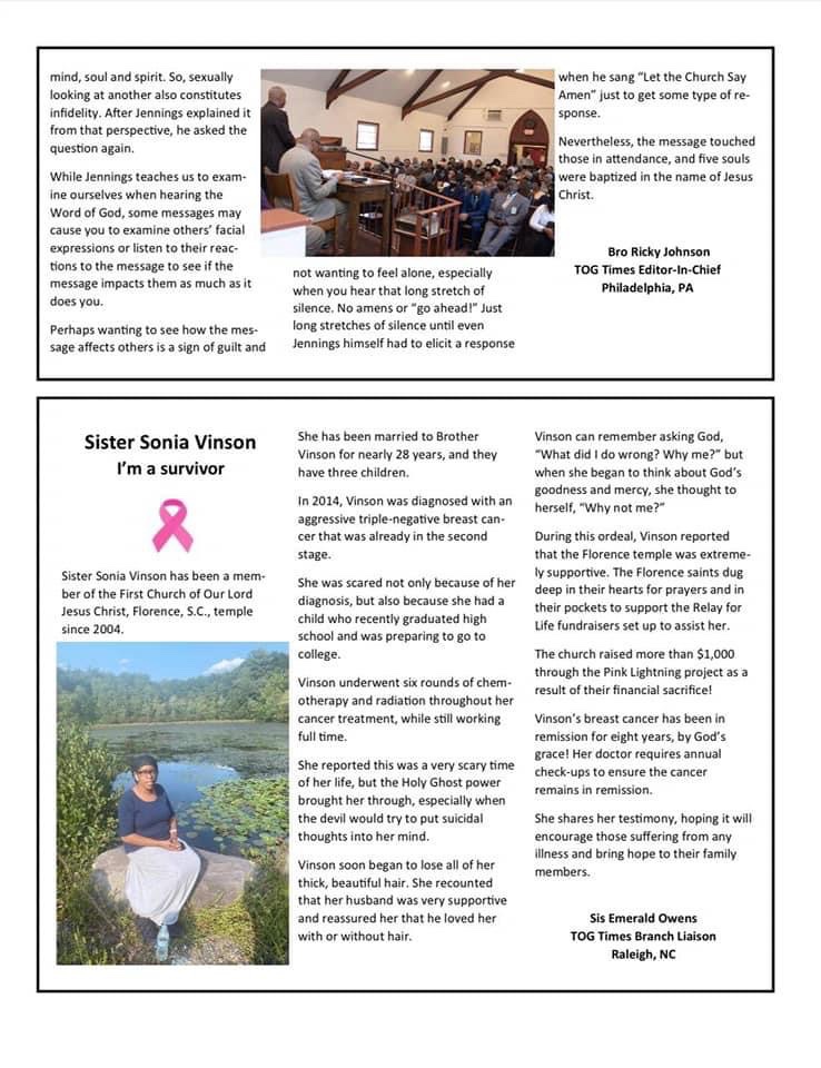 TruthofGod1's tweet image. 📣📣Attention Attention Attention! 

Check out the latest news from the TOG Times International Newsletter.📰🗞 

Read about the work in New Brunswick and a sister who is a survivor. Share this post with a brother and sister! 🙏

#togtimesnews