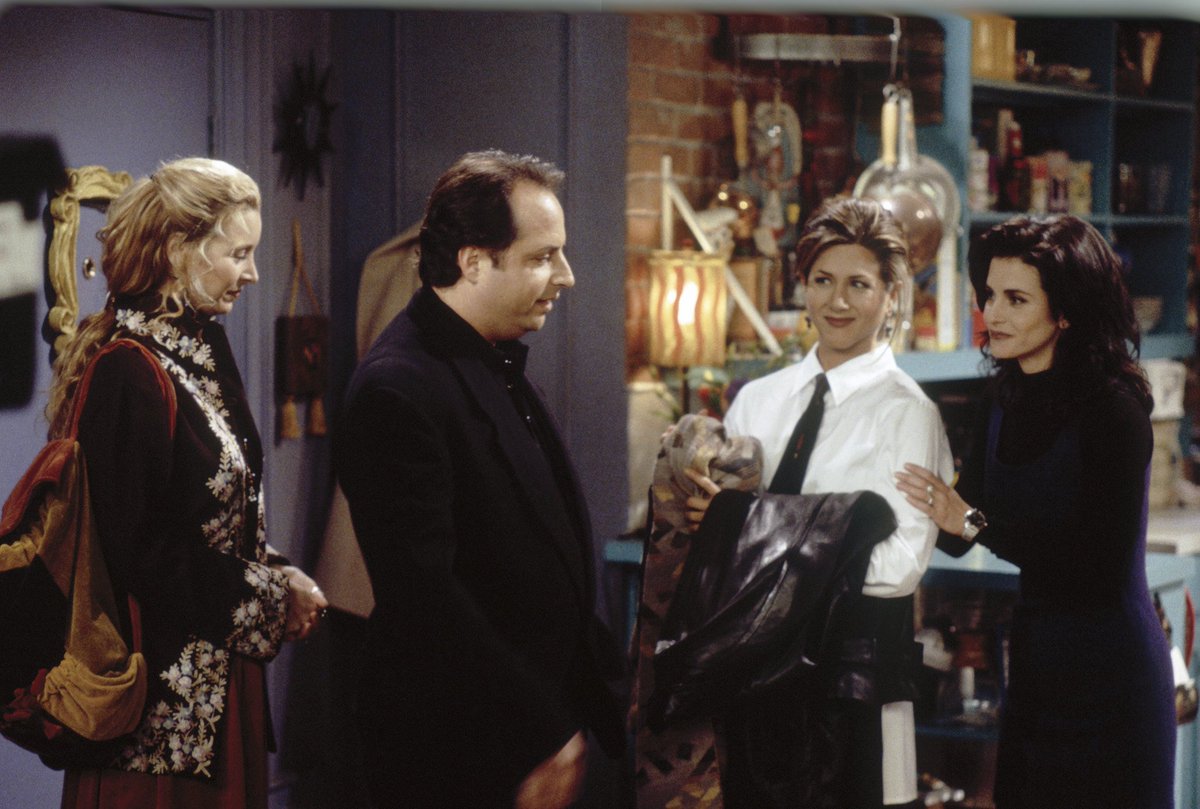 oneaboutfriends's tweet photo. About to record our review of "The One with the Stoned Guy", I wonder if @realjonlovitz is still a fan of gummi bears? Post some mailbag questions in the comments! https://t.co/zsqNXOV6GS