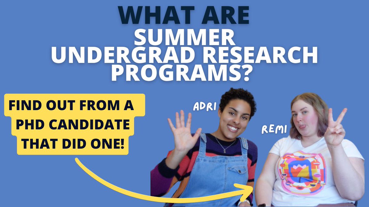 Watch my latest YouTube video with special guest, Remi, if you want to learn about the #who, #what,#how,& #when behind Summer Undergrad Research Programs! youtube.com/watch?v=8lmhK9… #undergraduateresearch #summerresearch #researchexperience