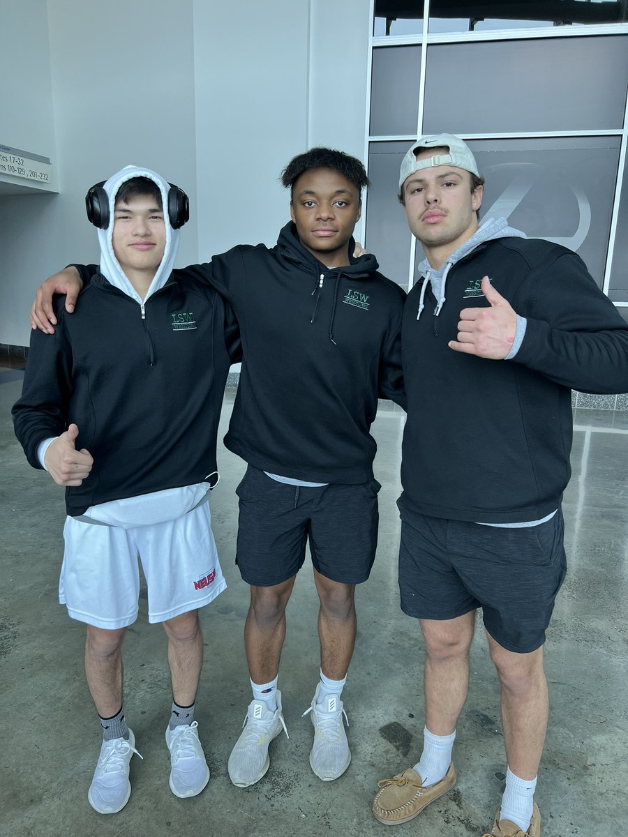 Our 3 state tournament semifinalists - Hunter Jacobsen, Jack Baptista &amp; Cooper Jackson! Good luck tomorrow boys on your quest for gold!! #hawkandawe <a href="/lswathletics/">LSW Silver Hawks</a> <a href="/Lsw_sff/">THE NEST</a>