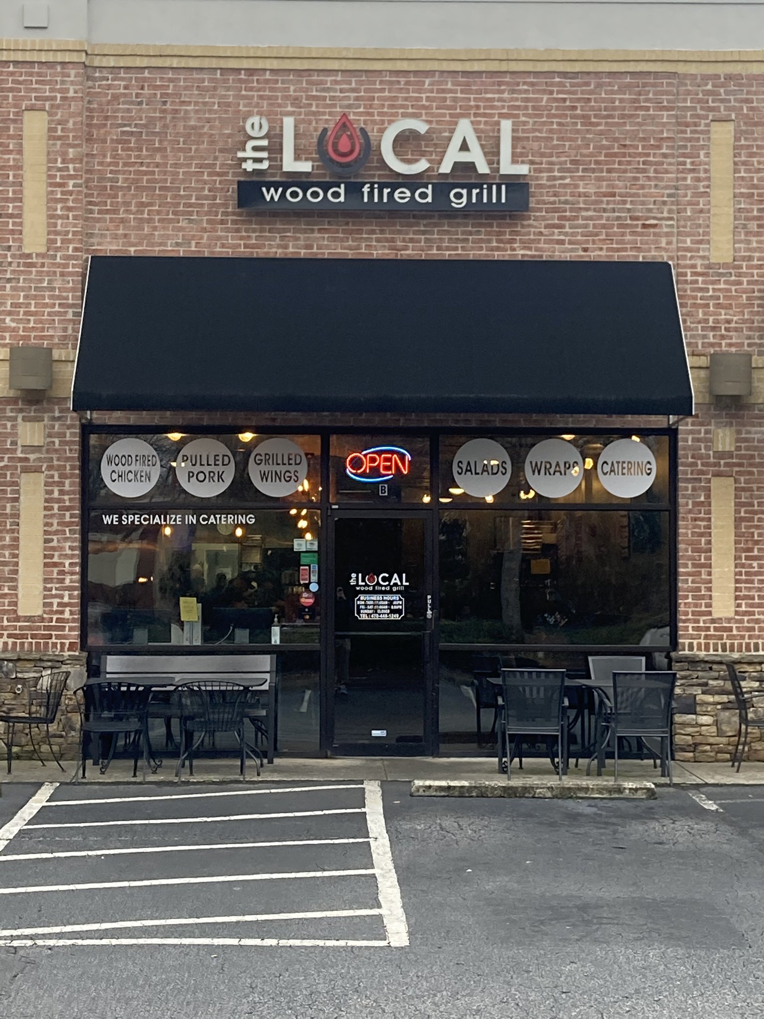 Local woodfire grill top