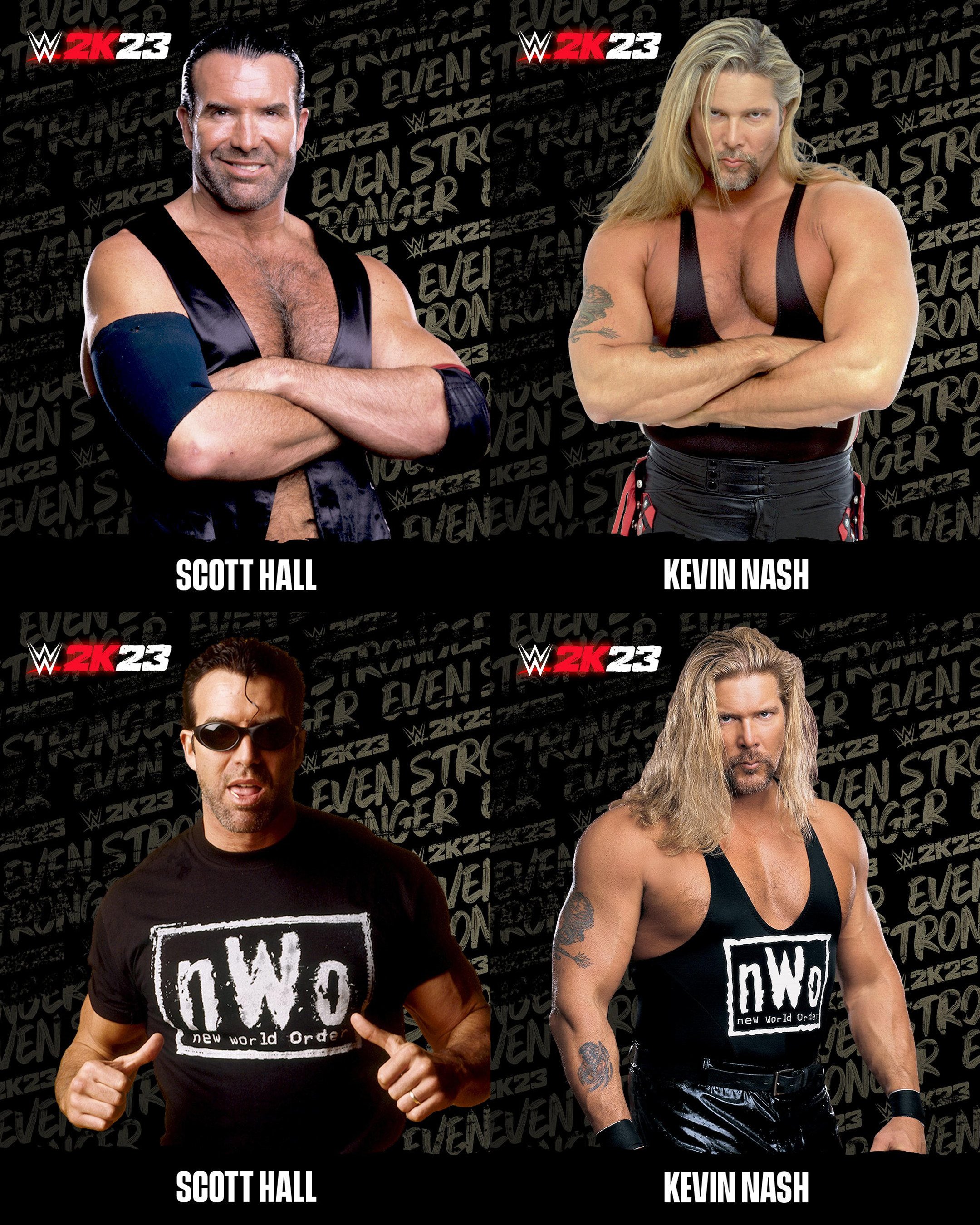 𝐓𝐡𝐞 𝐖ø𝐫𝐥𝐝'𝐬 𝐅𝐢𝐧𝐞𝐬𝐭 on X: "There's a very high chance that  we'll get both "The Outsiders" and the "nWo" versions of Scott Hall & Kevin  Nash in #WWE2K23 https://t.co/oZycIsQLKG" / X