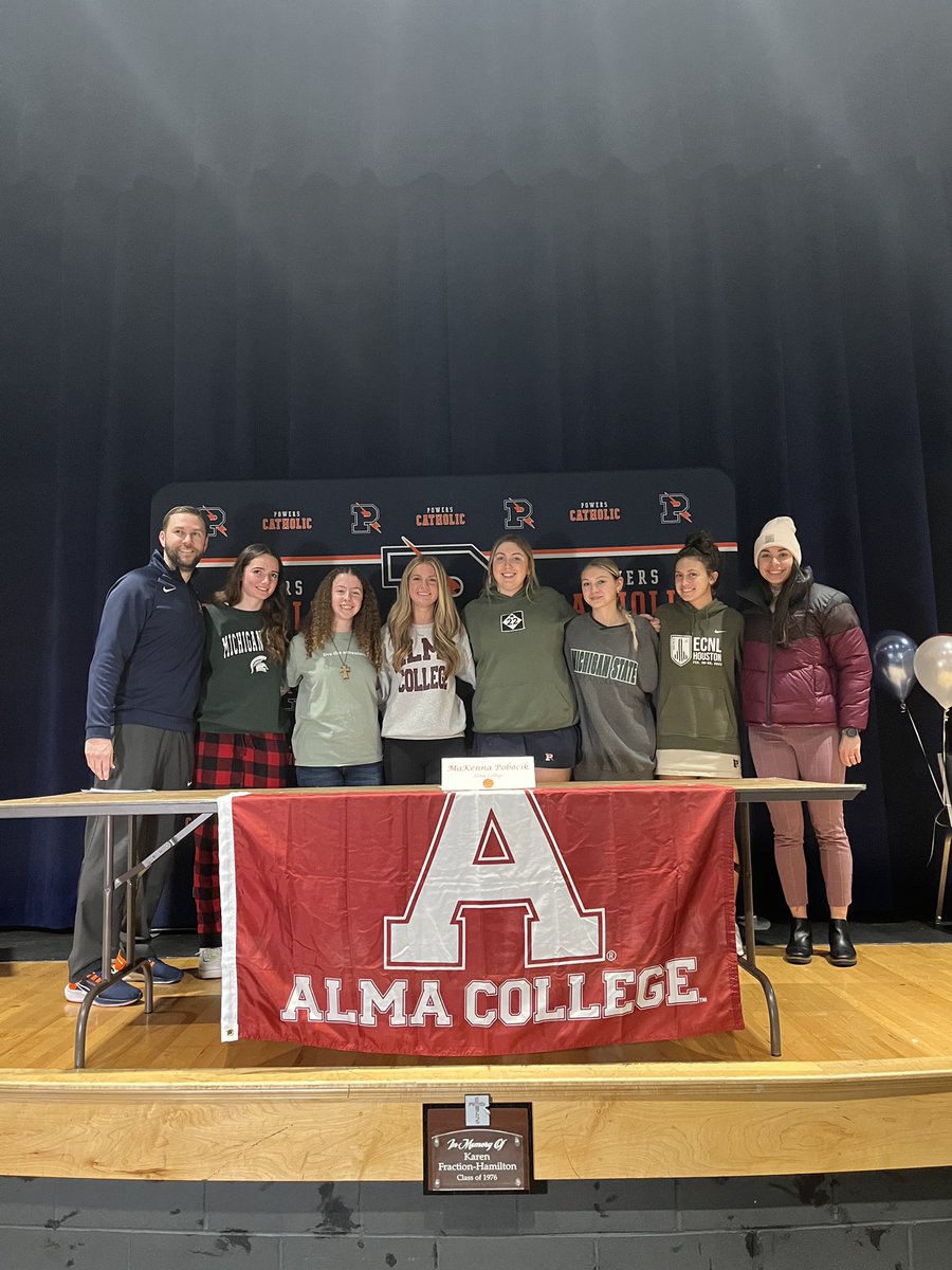 pchs_bball's tweet photo. Today we got to honor our Senior @makenna_pobocik as she signed to play basketball at @AlmaScotsWBB next season!!  So proud of you Makenna and can’t wait to see your success!!! #GoChargers #Kaizen #BeB3 #Prevail @PCHS_AD @PowersCatholicH @CoachHD21 @CoachTrevithick https://t.co/6CWYwMqQ9s