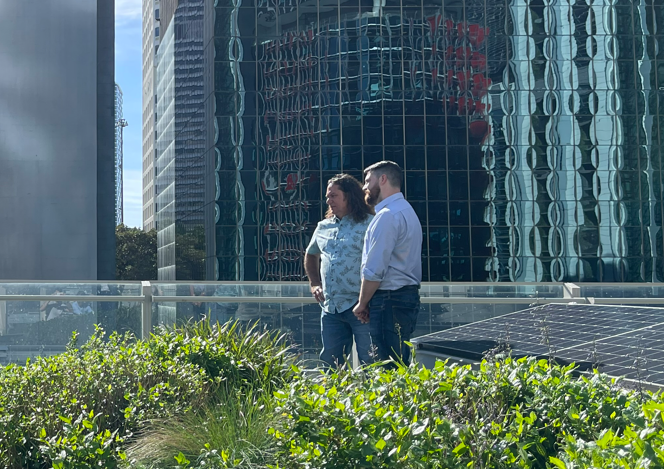 plants_uts's tweet photo. Live + green on your @ABCTV screen 7:30 tonight🌱Dr Irga @LabHydroculture  talks to @ClarenceSlockee  from Gardening Australia on the benefit of biosolar roofs + our research on @Lendlease @Barangaroo solar green roof! @RHC_Fleck @UTS_Science @UTSEngage @CostasGarden https://t.co/NDHwv5N2g7