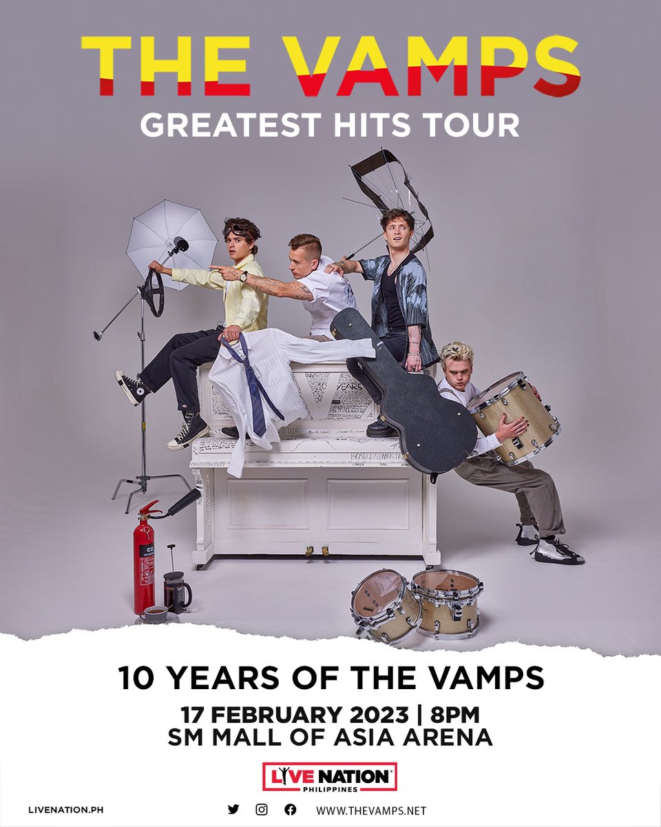 OneMusicPH's tweet photo. It's a @livenationph blockbuster pop-rock weekend at SM @MOAArena this weekend!!!
Feb 17 (Friday) - 10 Years of @TheVampsband
Feb18 (Saturday) - @conangray Superache Tour
#10YearsofTheVamps #TheVamps #Superache #ConanGray https://t.co/NU28H1kBnQ