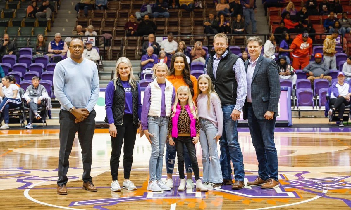 NSULA's tweet image. Section C, officially dedicated to Jerry Pierce 💜🤘

#SectionC #DemonFam #ForkEmDemons