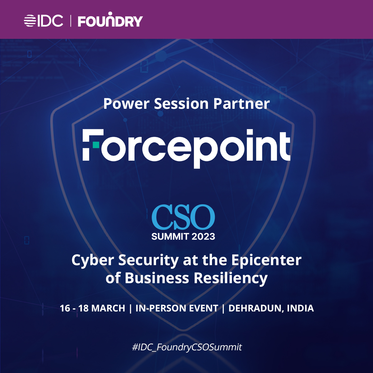 IDCInd's tweet image. IDC welcomes @ForcepointSec as a Power Session Partner for #CSOSummit India happening on 16-18 March 2023 , an all-in-one, cloud-native platform that prevents the theft and loss of sensitive #data.

Join them: bit.ly/CSOSummit2023
#IDC_FoundryCSOSummit