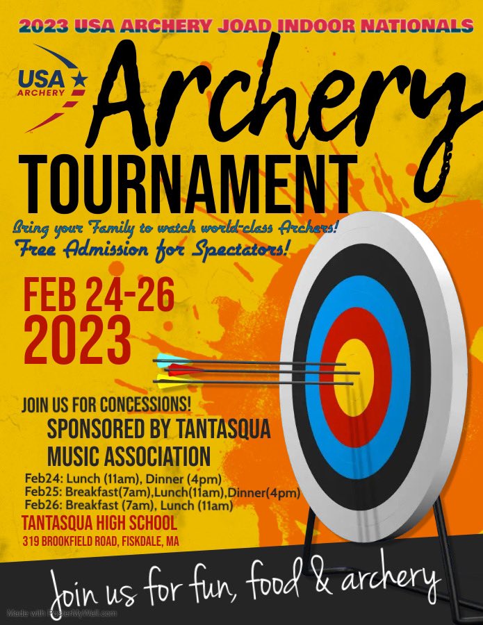TMA (@tantasquamusic) on Twitter photo 🎯ARCHERY🎯Calling All Volunteers!🎯
Click for TMA Archery Volunteer SignUp Link: signup.com/go/qeSVRRG @Principal_TRHS <a href="/trjhs_principal/">Greg Sturges</a> 🎯ARCHERY🎯Calling All Volunteers!🎯
Click for TMA Archery Volunteer SignUp Link: signup.com/go/qeSVRRG @Principal_TRHS <a href="/trjhs_principal/">Greg Sturges</a>
