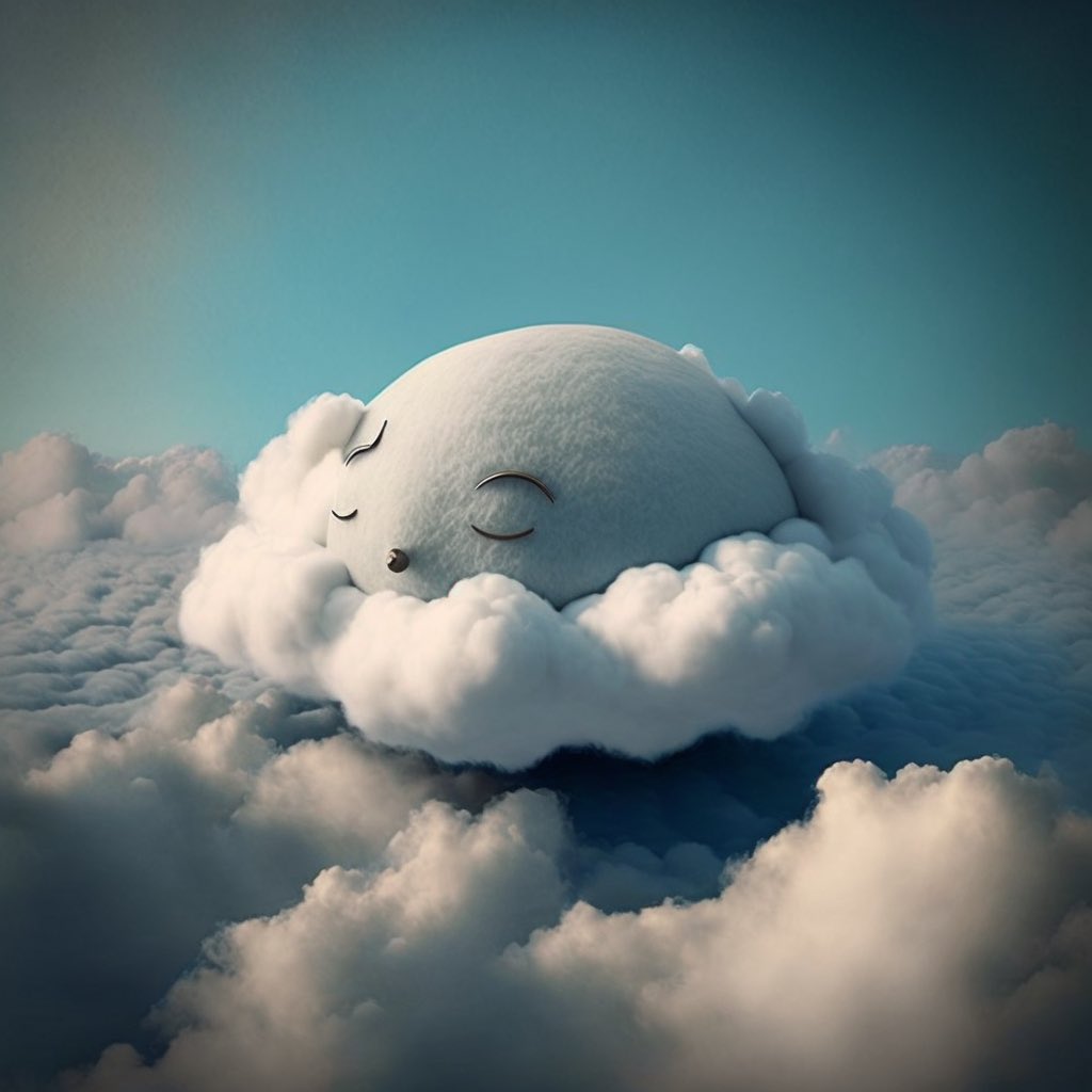 TheCCraniums's tweet image. The Celestial Craniums Creativity Challenge Prompt #45: Sleeping cloud #celestialcraniumscc #creativitychallenge #communitybuilding #art #aiart #sleep #soft