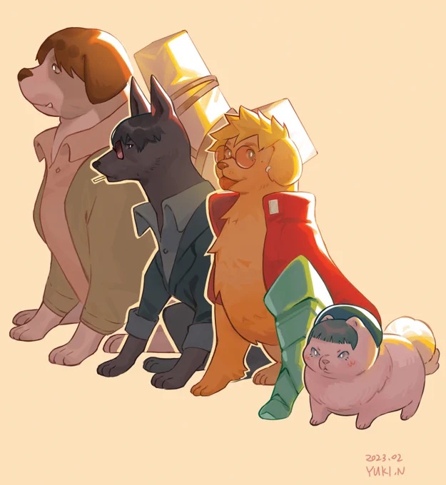 #TRIGUNSTAMPEDE  paw patrol, but making it Trigun 
