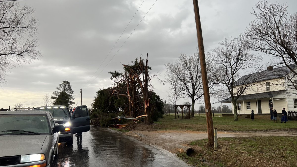 Samuel Camp on Twitter "Possible Tornado damage in Ethridge TN earlier