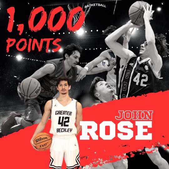 Congratulations to <a href="/the_johnrose/">John Rose</a> on reaching the 1,000 point milestone during tonight’s Quarterfinal round of the WVCAT! #GBCFamily #WVPrepBB