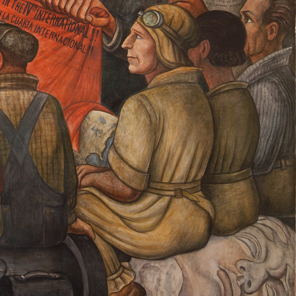 mbellasartes's tweet photo. Amelia Earhart fue la primera mujer piloto en cruzar el Atlántico. En 1937 desapareció mientras intentaba dar la vuelta al mundo en un aereoplano. Diego Rivera la pintó en su mural “El hombre controlador del universo”. Ven a conocerlo de martes a domingo.
#MuralesMPBA https://t.co/mtDwBlpRHj