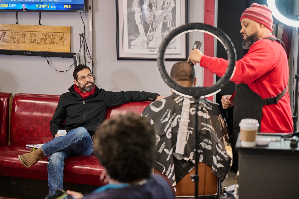 douglascountyks's tweet photo. Special thank you to Marty Watson, owner of Watson's Barbershop, and master barber Tim Nelson for helping to kick off our #E3Nation Tour this morning (Feb. 16) with @ForwardCities! Thank you for hosting us and sharing your story!
#ForwardCities #equityforeveryentrepreneur https://t.co/IeKFE75626