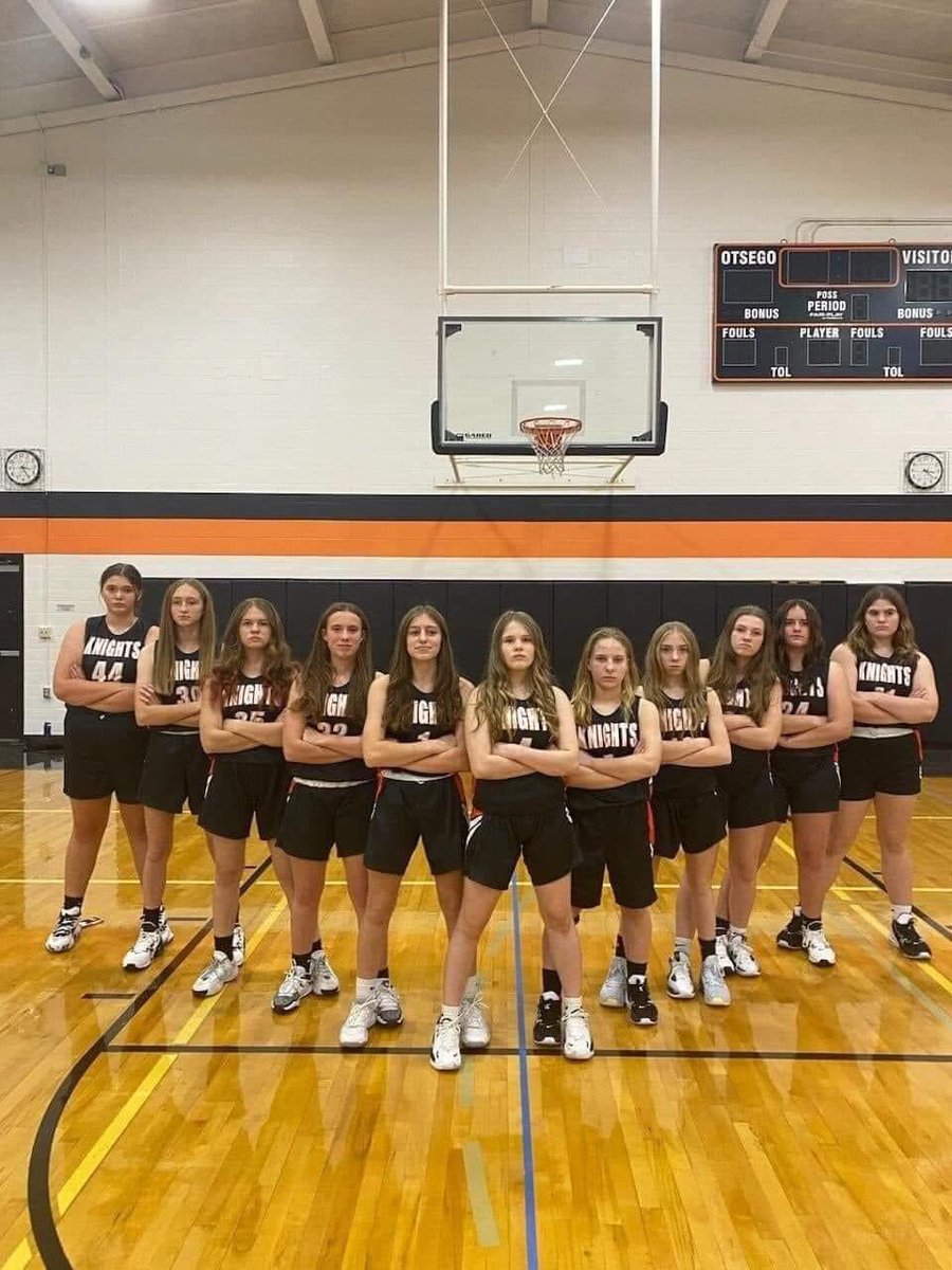 debbieiayers's tweet photo. The #OtsegoKnights 7th girls grade basketball won their NBC tournament game vs Woodmore.  They advance to the championship. @OJHS_Principal @Otsego_Supt #oneheartbeat https://t.co/5a0qvuURTb