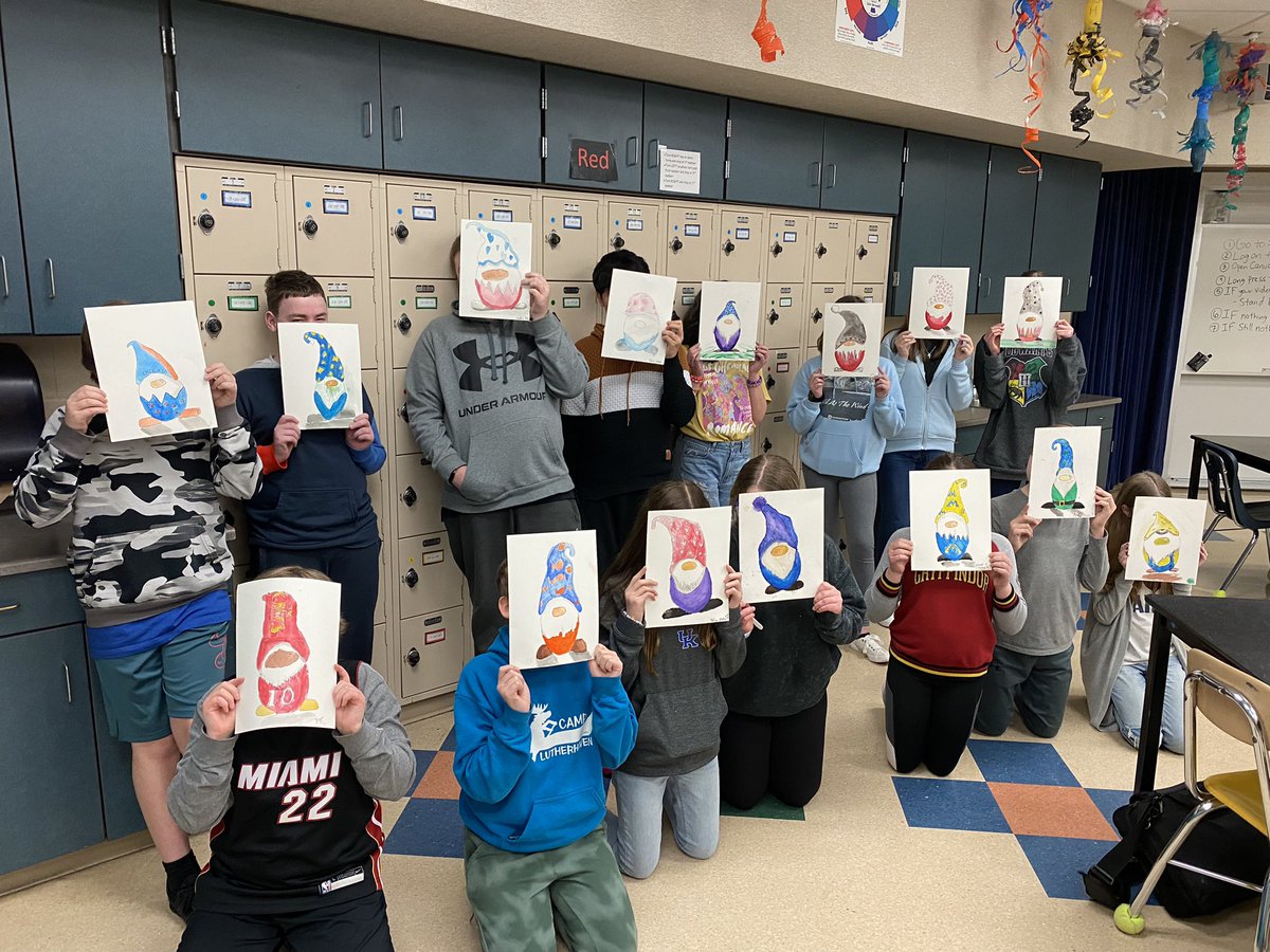 WMS February Art Night with my Gnomies