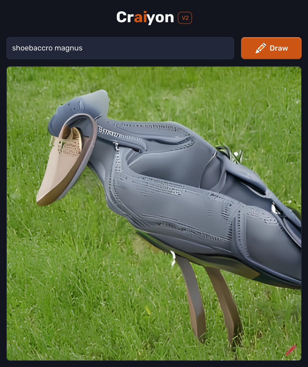 cinetrope's tweet photo. Shoeb in #craiyon gets you a shoe-billed stork (for now) with tendencies. https://t.co/GD2h5EuR3I
