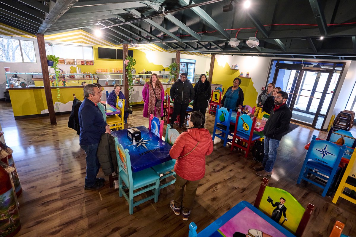 douglascountyks's tweet photo. Special thank you to Raul and Adani Perez, owners of La Estrella, for helping to kick off our #E3Nation Tour this morning (Feb. 16) with @ForwardCities! Thank you for hosting us and sharing your story! 
#forwardcities #equityforeveryentrepreneur https://t.co/pBzaSYpFLr