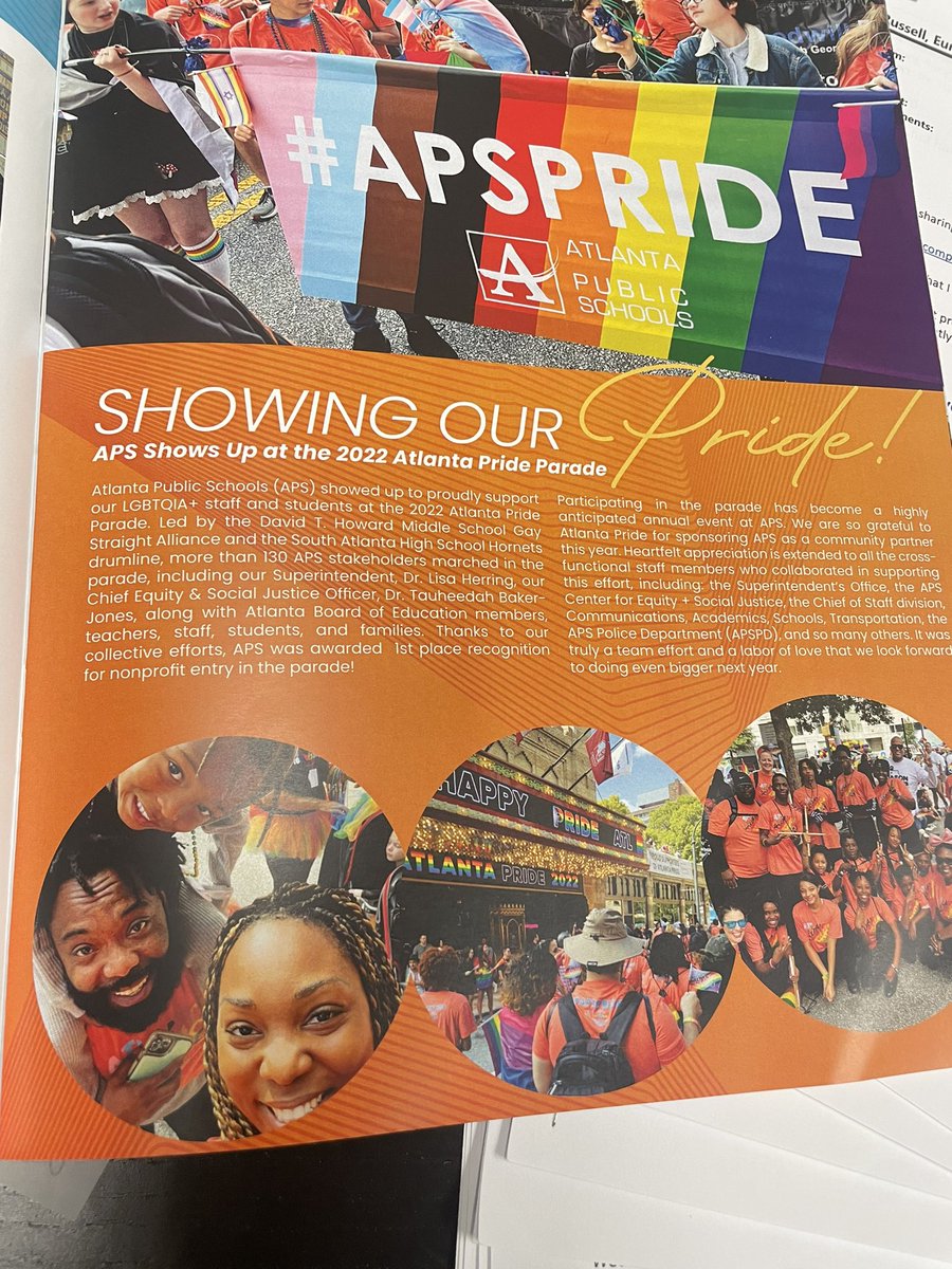 AP_Ayers's tweet photo. Reading through the first issue of @apsupdate Equity Forward and ๐ this cute little family showing #APSPride https://t.co/iqEvmSeWEX