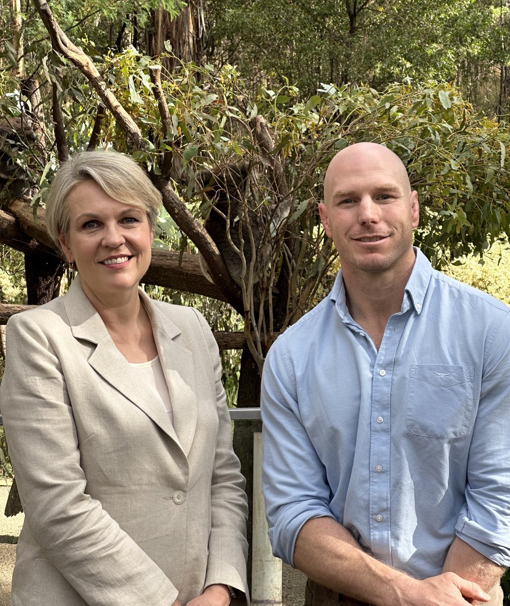 DavidPocock's tweet photo. At Tidbinbilla for @tanya_plibersek announcing $100,000 for Ngunnawal people to track koalas and plant trees in the ACT for 🐨 to forage on.

A welcome announcement but so much more needs to be done to protect our biodiversity (including our iconic species) and halt extinctions. https://t.co/SXa9GpU7gp